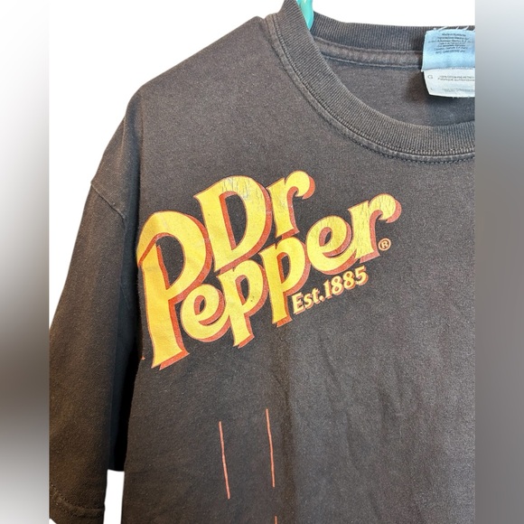 Vintage RARE Dr. Pepper Brown Major League Gaming Space Invaders Tee Size Large - Picture 4 of 5